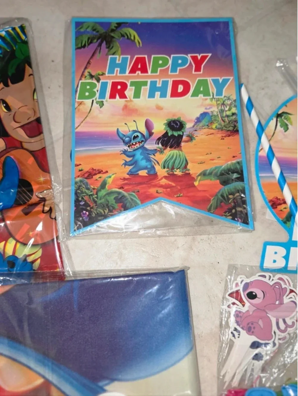 Lila and stitch hawaiian birthday party pack